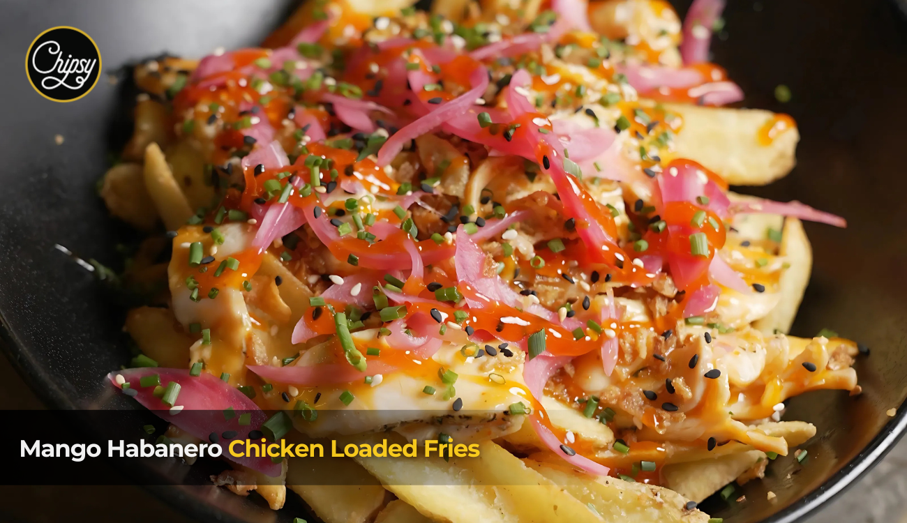 Mango Habanero Chicken Loaded Fries